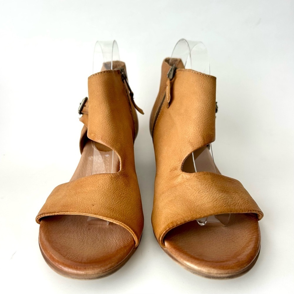 Miz Mooz Colbie Sandal Open Toe Ankle Boots Wheat Tan Leather Size 41 - Picture 7 of 13